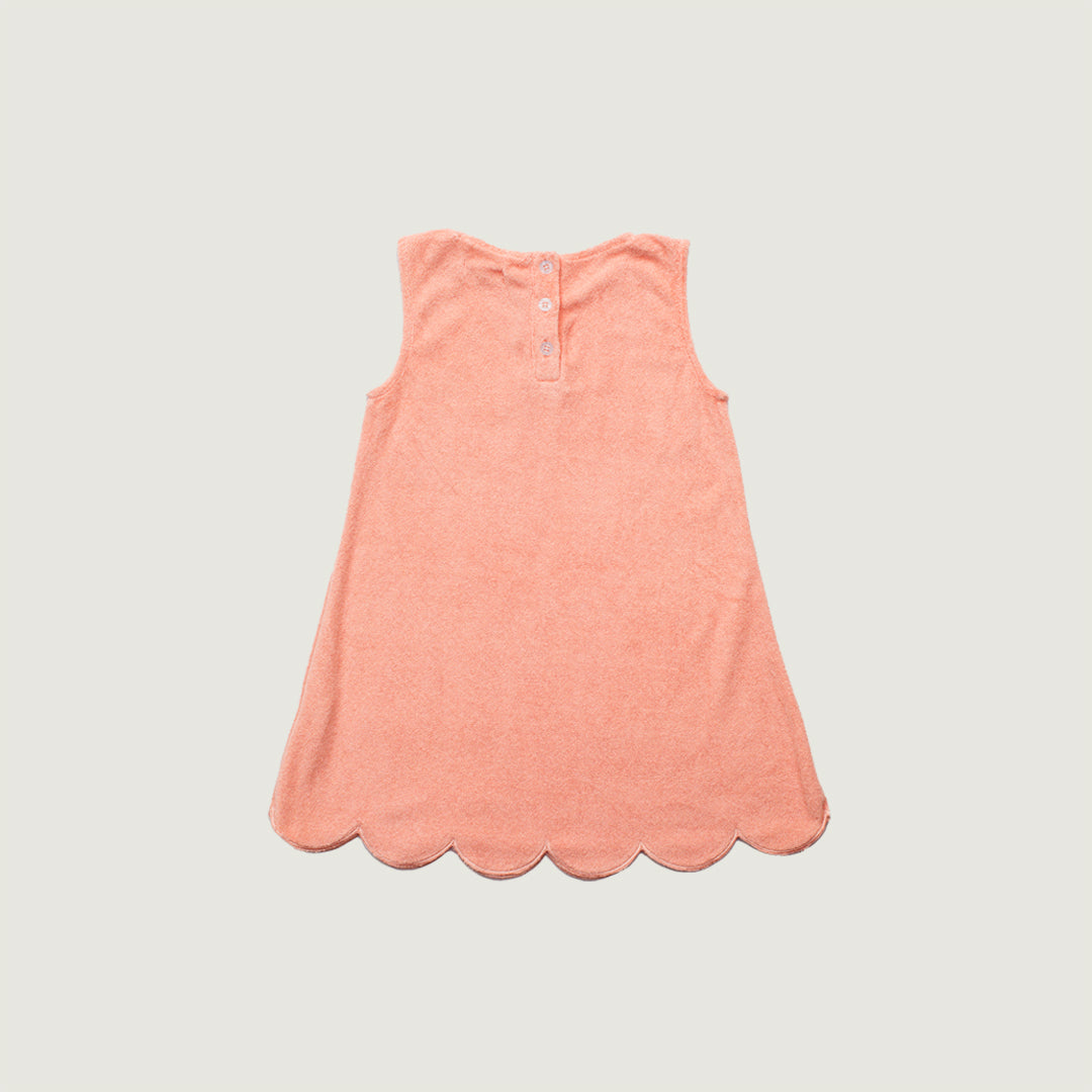 MAUI SCALLOPED DRESS - PEACH